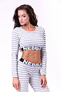 Boho 3D Pattern Crop Top, light grey