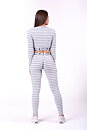 Boho 3D Pattern Crop Top, light grey