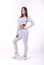 Boho 3D Pattern Crop Top, light grey