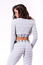 Boho 3D Pattern Crop Top, light grey