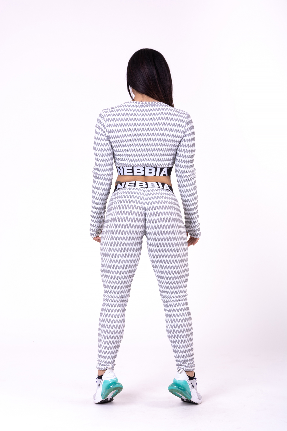 Boho 3D Pattern Crop Top, light grey - 30