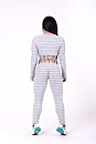 Boho 3D Pattern Crop Top, light grey