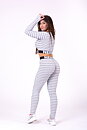 Boho 3D Pattern Crop Top, light grey