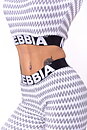 Boho 3D Pattern Crop Top, light grey