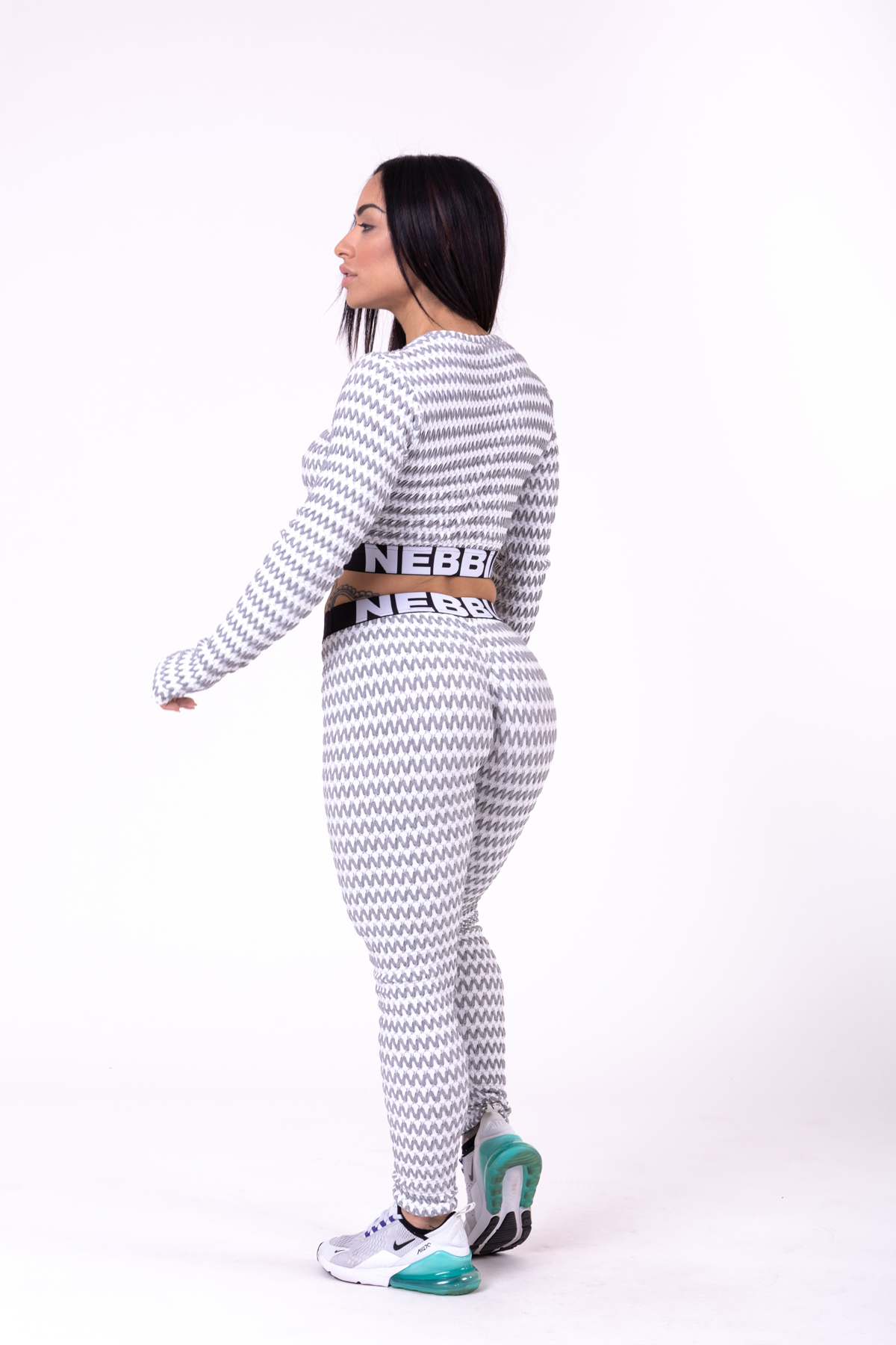 Boho 3D Pattern Crop Top, light grey - 27