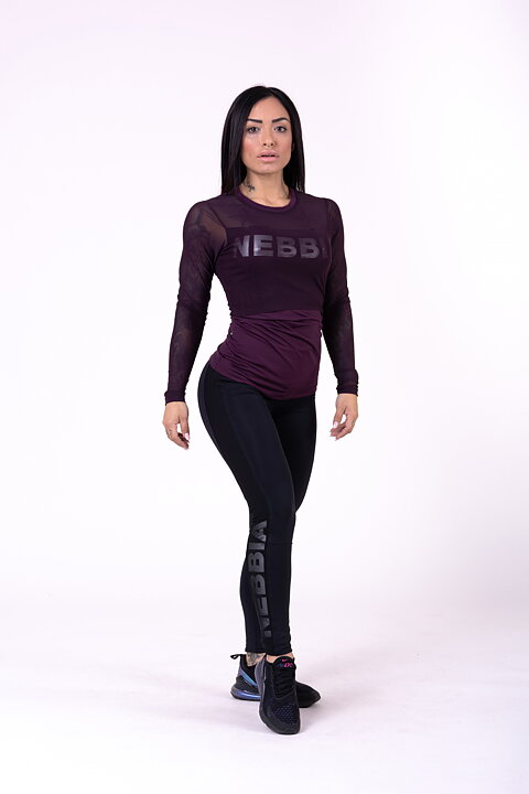 Flash Mesh Longsleeve, burgundy