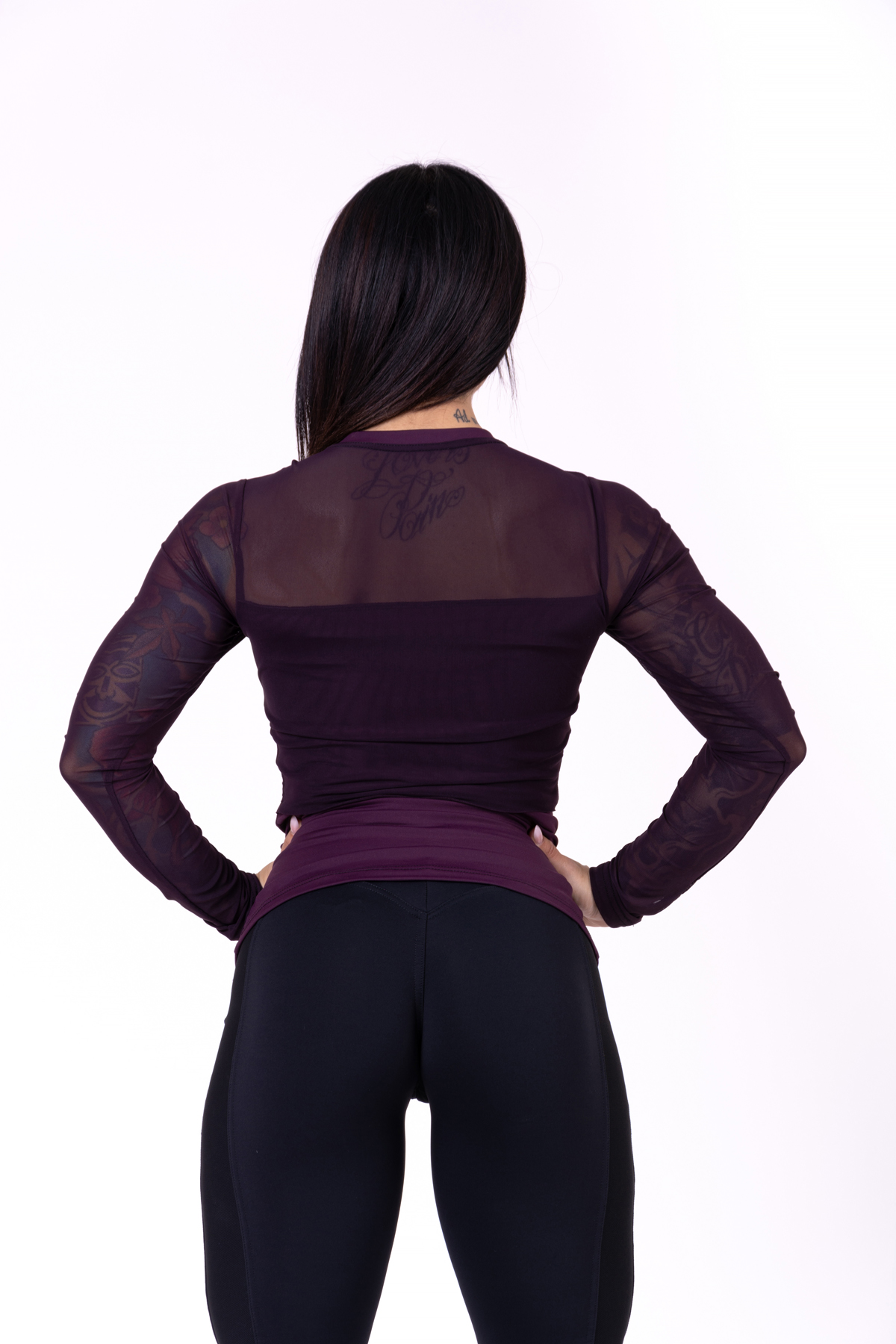 Flash Mesh Longsleeve, burgundy - 12