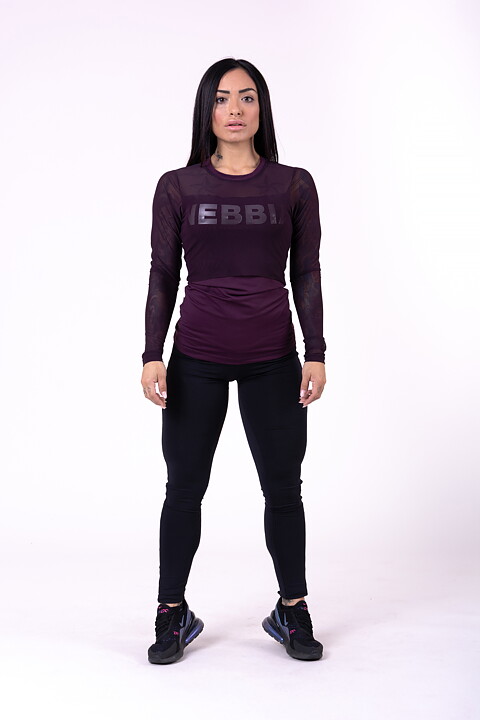 Flash Mesh Longsleeve, burgundy