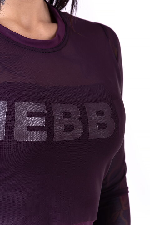 Flash Mesh Longsleeve, burgundy