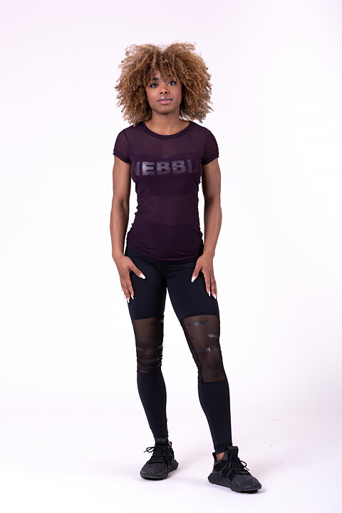 Flash Mesh T-Shirt, burgundy