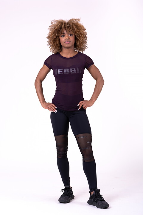 Flash Mesh T-Shirt, burgundy