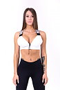 Lace-Up Sport Bra, white