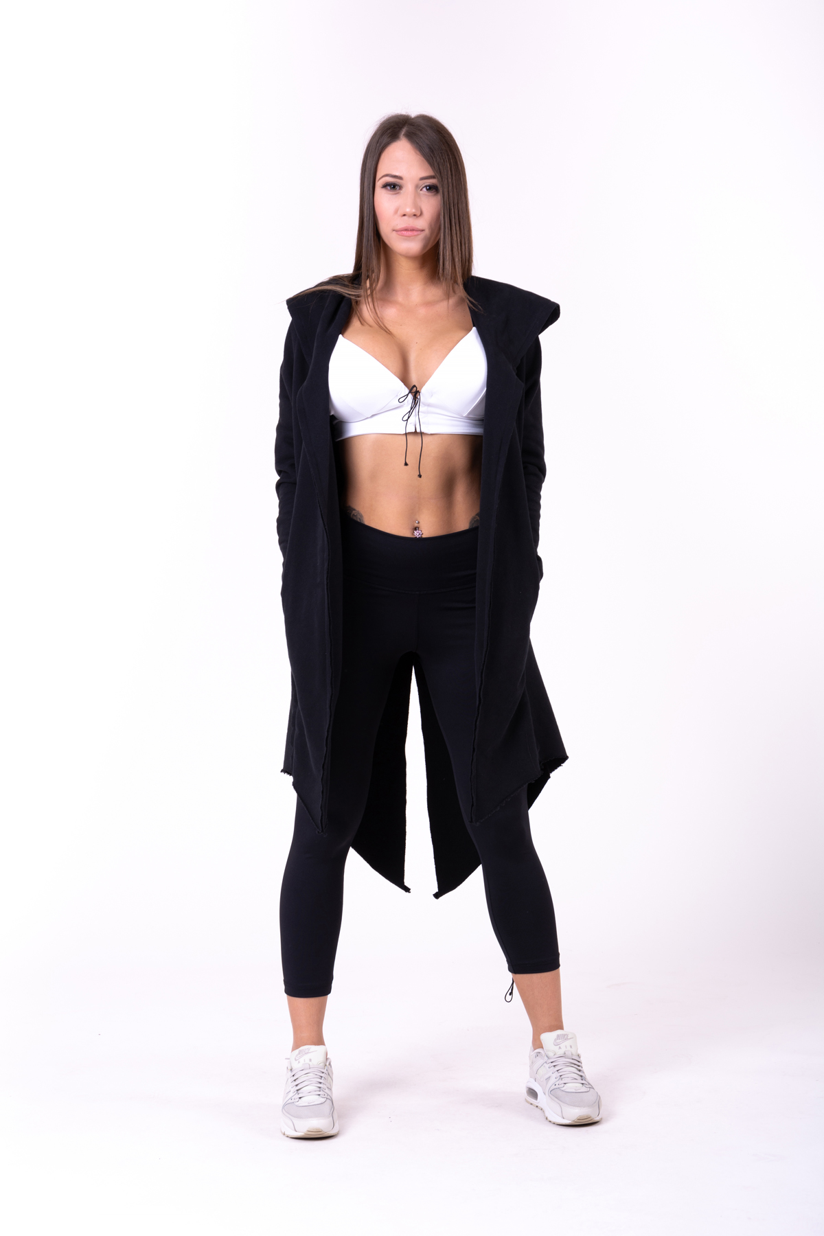 Lace-Up Sport Bra, white - 16