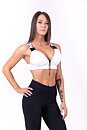 Lace-Up Sport Bra, white