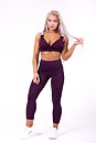 Lace-Up Sport Bra, burgundy