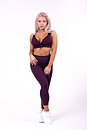 Lace-Up Sport Bra, burgundy
