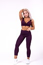 Lace-Up Sport Bra, burgundy