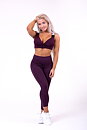 Lace-Up Sport Bra, burgundy