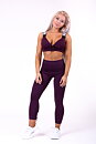 Lace-Up Sport Bra, burgundy