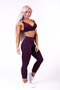 Lace-Up Sport Bra, burgundy