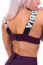 Lace-Up Sport Bra, burgundy