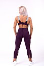 Lace-Up Sport Bra, burgundy