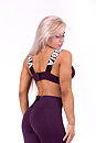 Lace-Up Sport Bra, burgundy