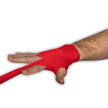 Boxing Hand Wraps, red - 4 m