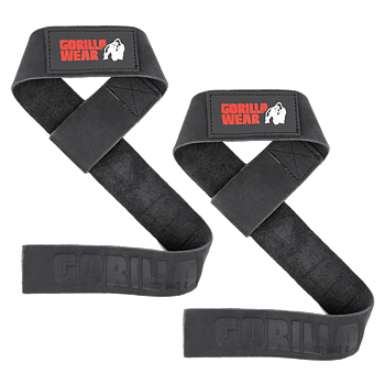 Leather Lifting Straps, black