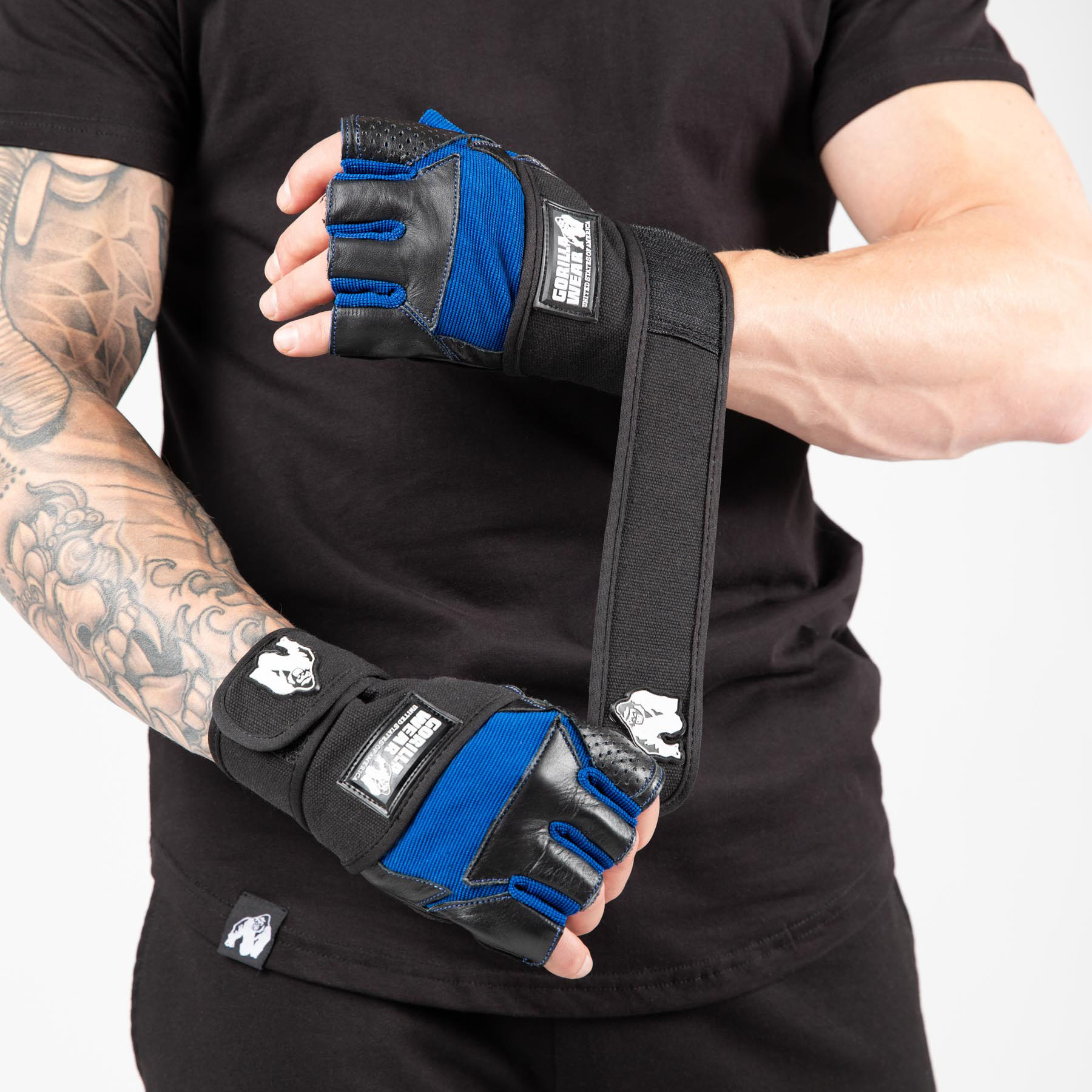 Dallas Wrist Wraps Gloves, black/blue - 5
