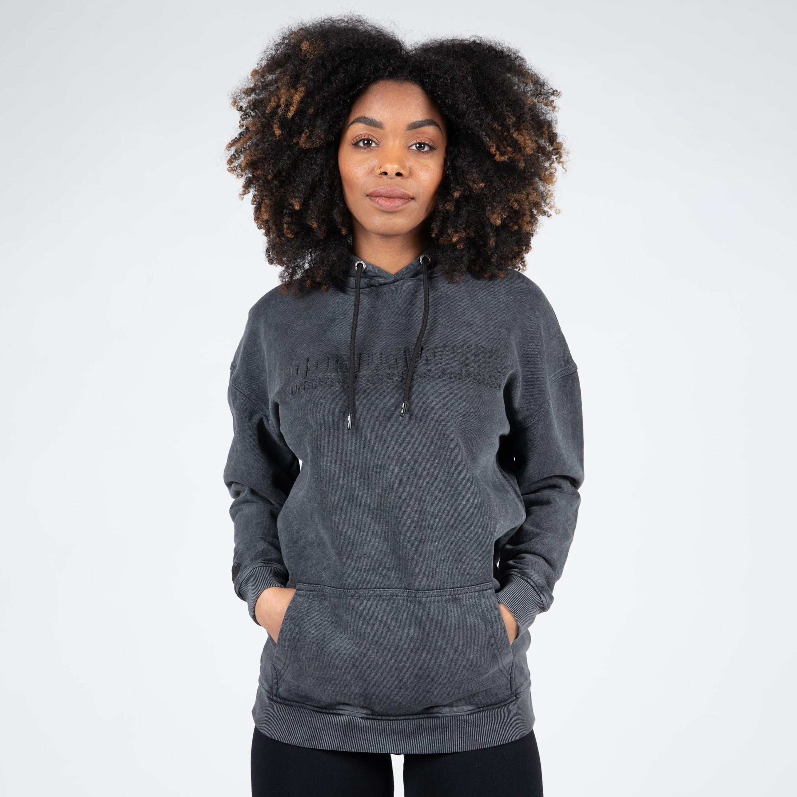 Crowley Oversized Women's Hoodie, washed grey