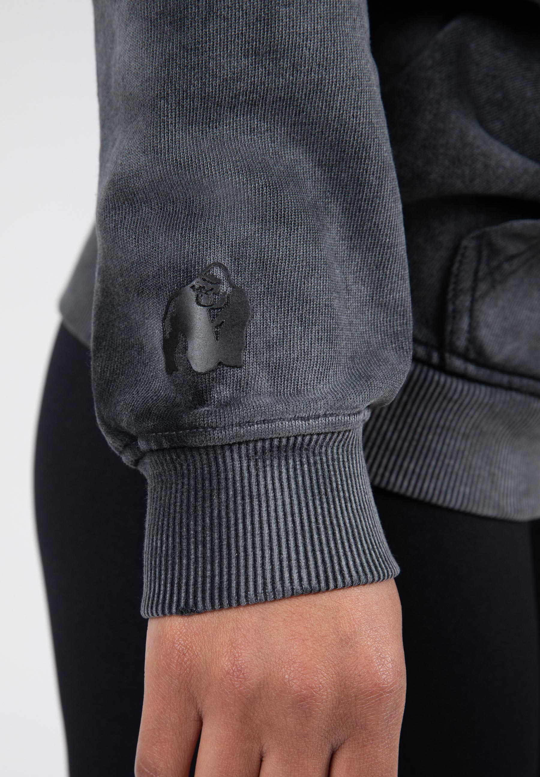Crowley Oversized Women's Hoodie, washed grey - 8