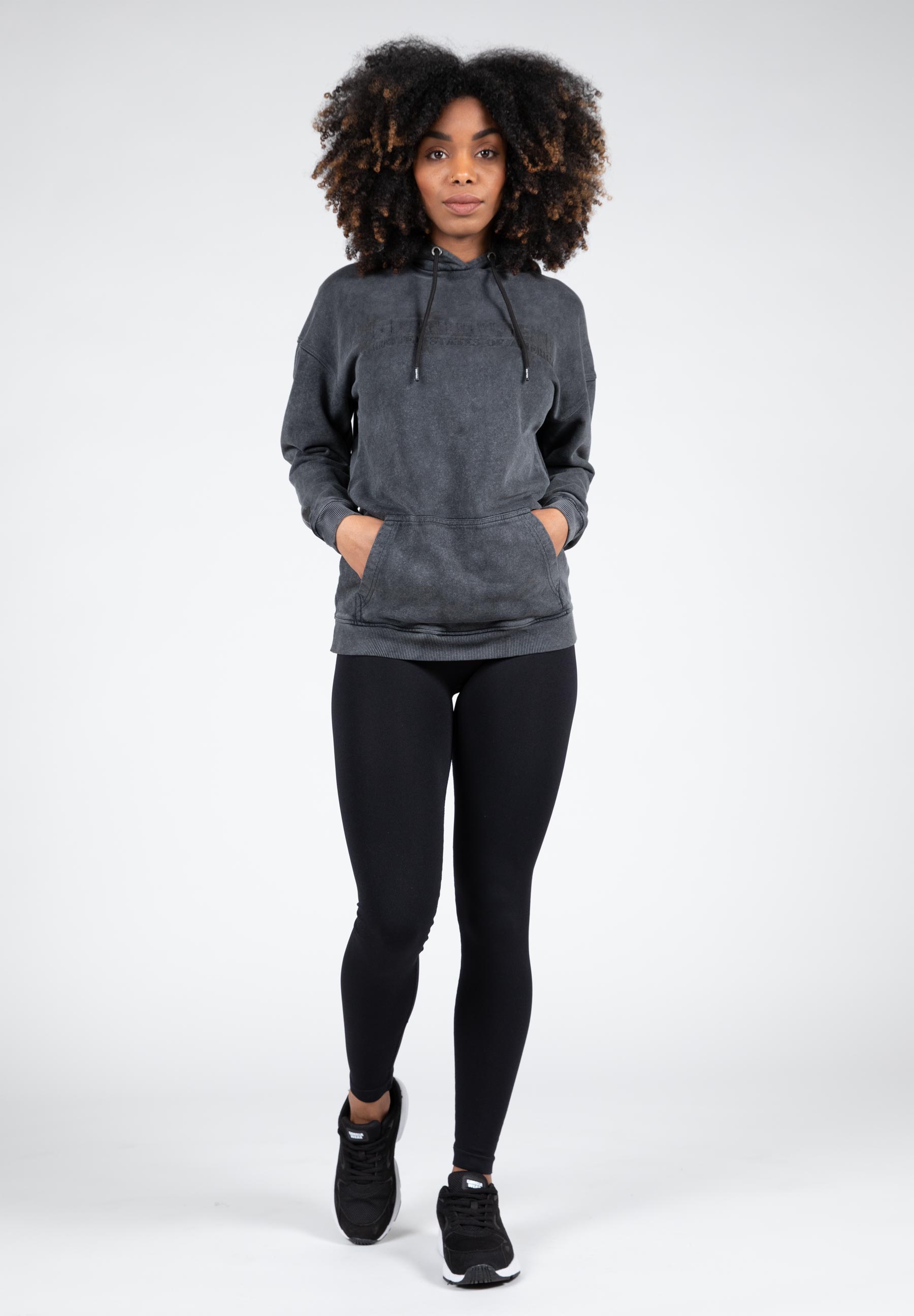 Crowley Oversized Women's Hoodie, washed grey - 9