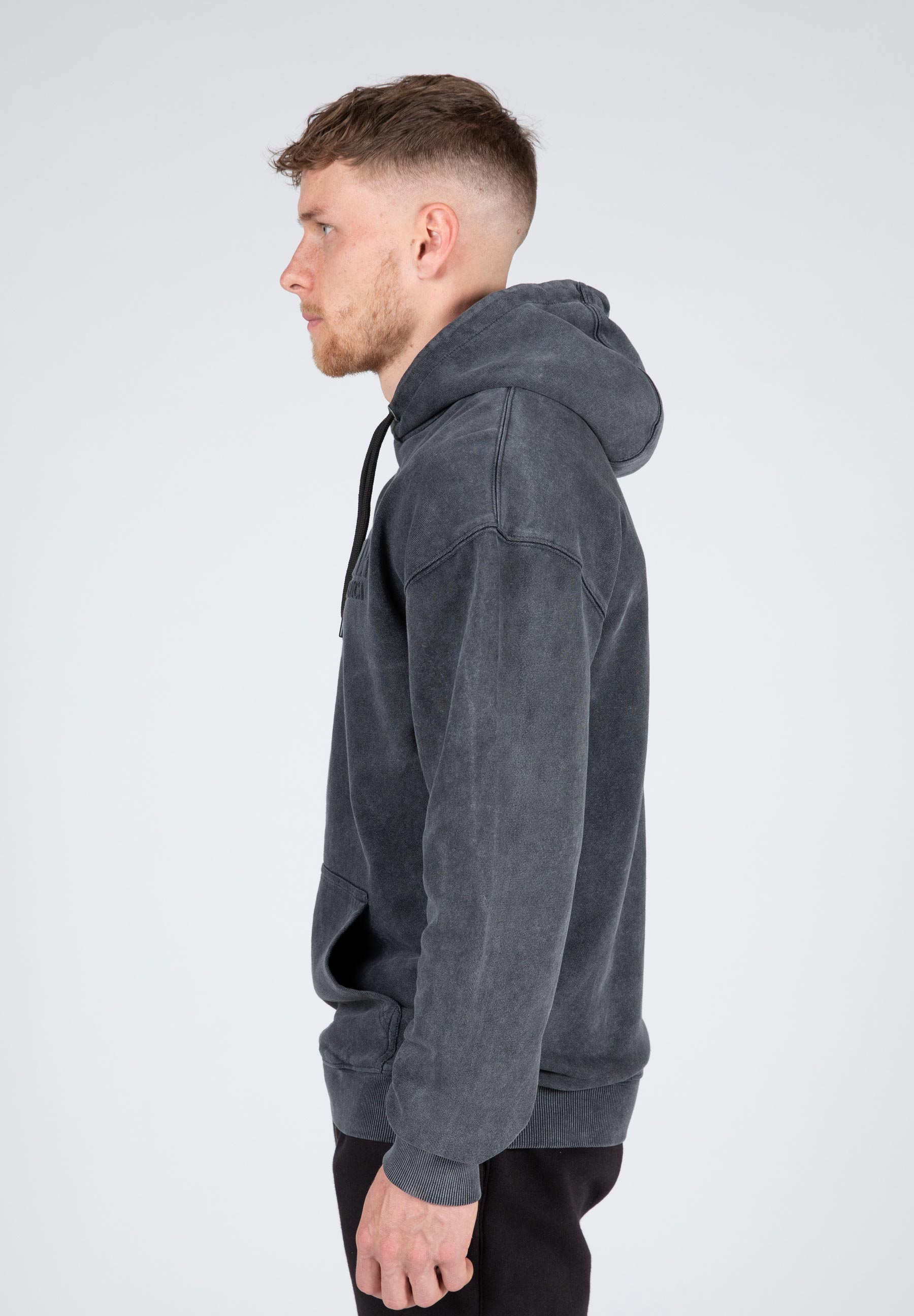 Crowley Oversized Men's Hoodie, washed grey - 13
