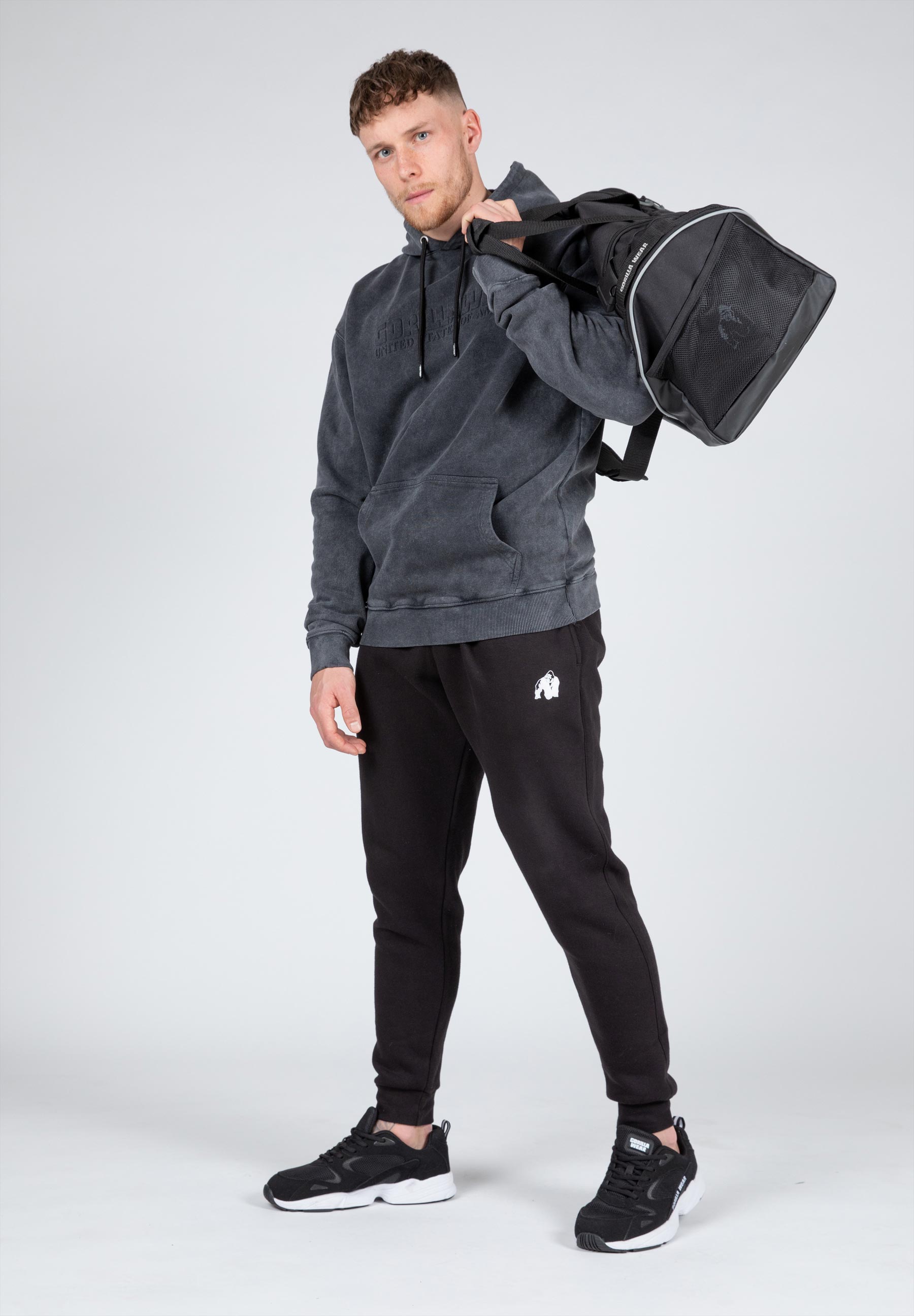 Crowley Oversized Men's Hoodie, washed grey - 11