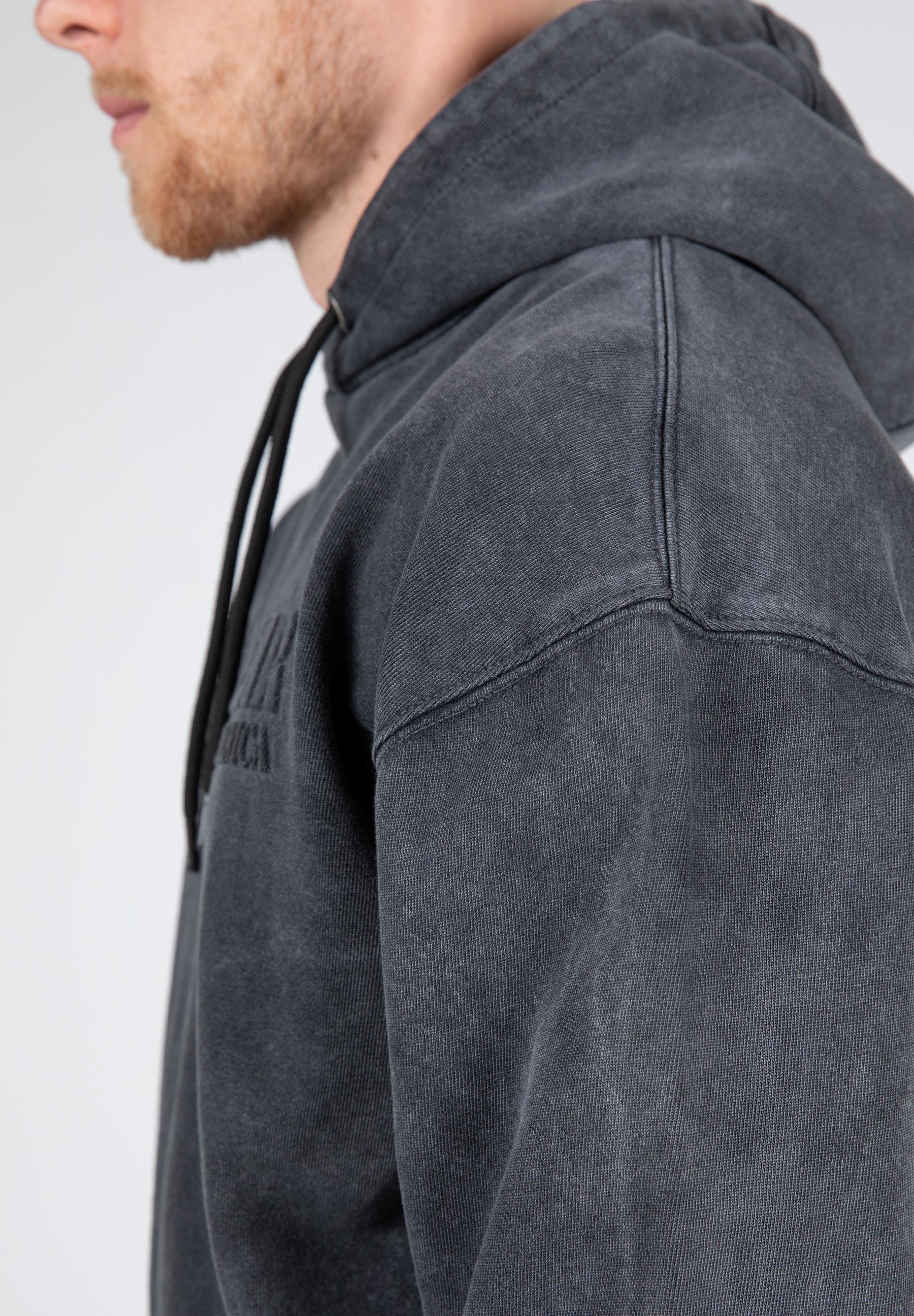 Crowley Oversized Men's Hoodie, washed grey - 10