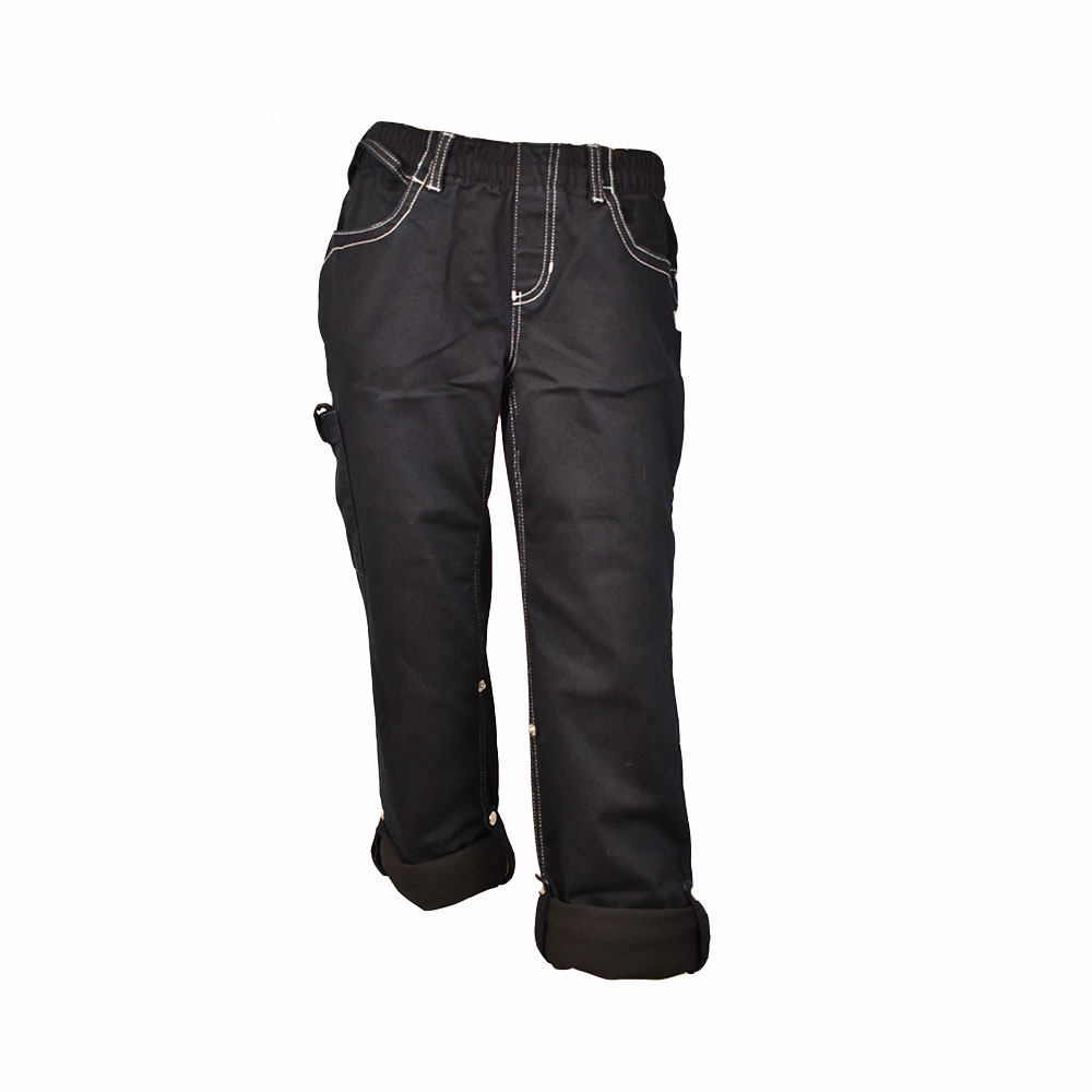 Resårjeans uppvikningsbara
