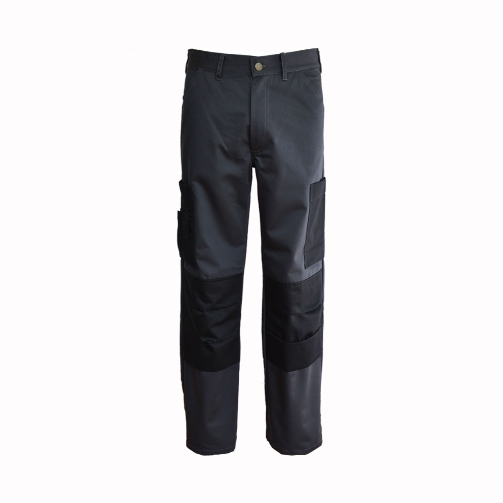 Servicebyxa/Workerbyxa Unisex, kraftigare väv - Mörkgrå/svart