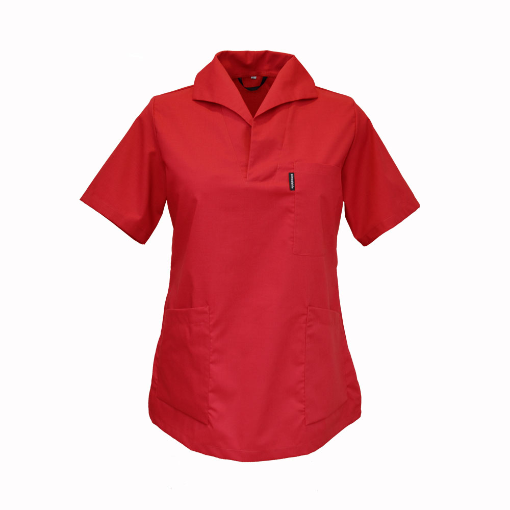 V-blus Dam med krage - 5