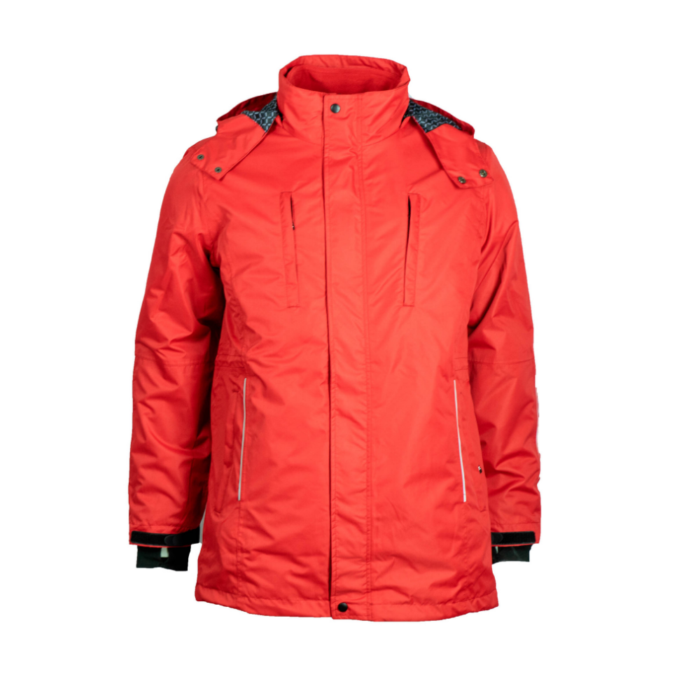 Parkas Herr/Unisex, 5 i 1 - Röd