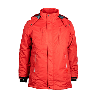 Parkas Herr/Unisex, 5 i 1 - Röd