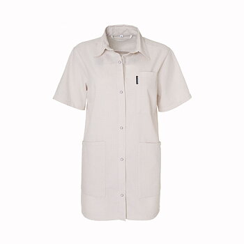 Skjorta Unisex, Beige/vit rutig