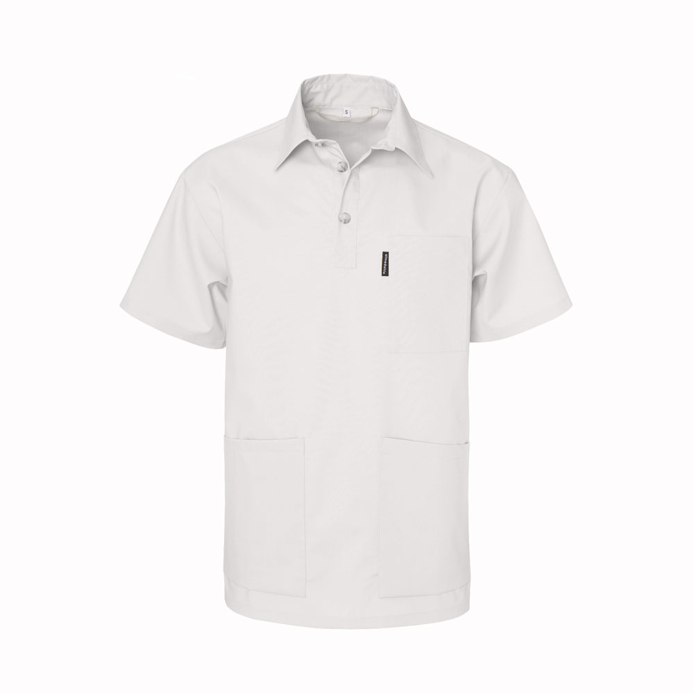 Bussarong med krage, Herr/Unisex - Vit 