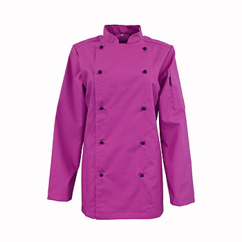 Kockrock Dam, lång ärm - Fuchsia 