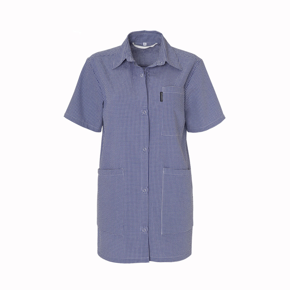 Skjorta Unisex, Blå/beige rutig