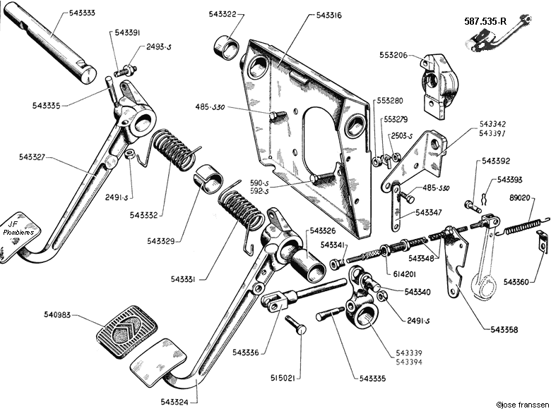 Pedalsystem till 04 1952