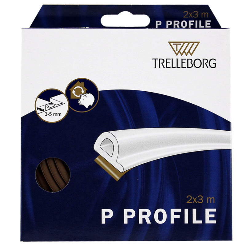 Tätningslist p-list 6 m brun