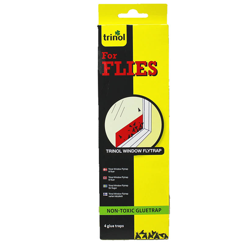 Flugfälla för fönster diskret transparent design 4-pack