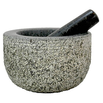 Mortel granit 0,3 l iter  ø14cm, höjd 7,8cm Komplett mortel med stöt.