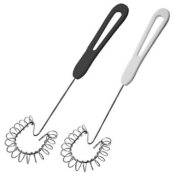 Rostfri visp med plasthandtag 28 cm. Spiralvisp VIT
